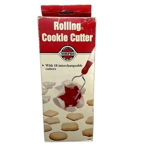 Norpro Rolling Cookie Cutter 18 Christmas Interchangeable Cutters